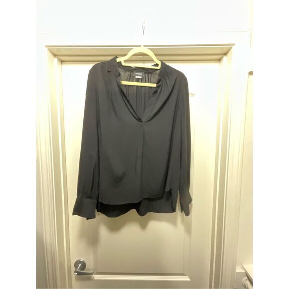 Zadig & Voltaire Paris - Black V Neck Blouse (Size M) - Picture 1 of 4